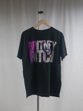 Official Merchandise Britney Spears Collection Black Graphic T-shirt Size XL
